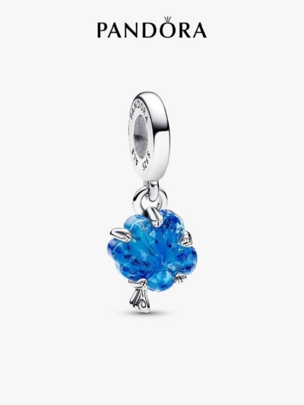 Pandora Blue Murano Glass Family Tree Dangle Charm